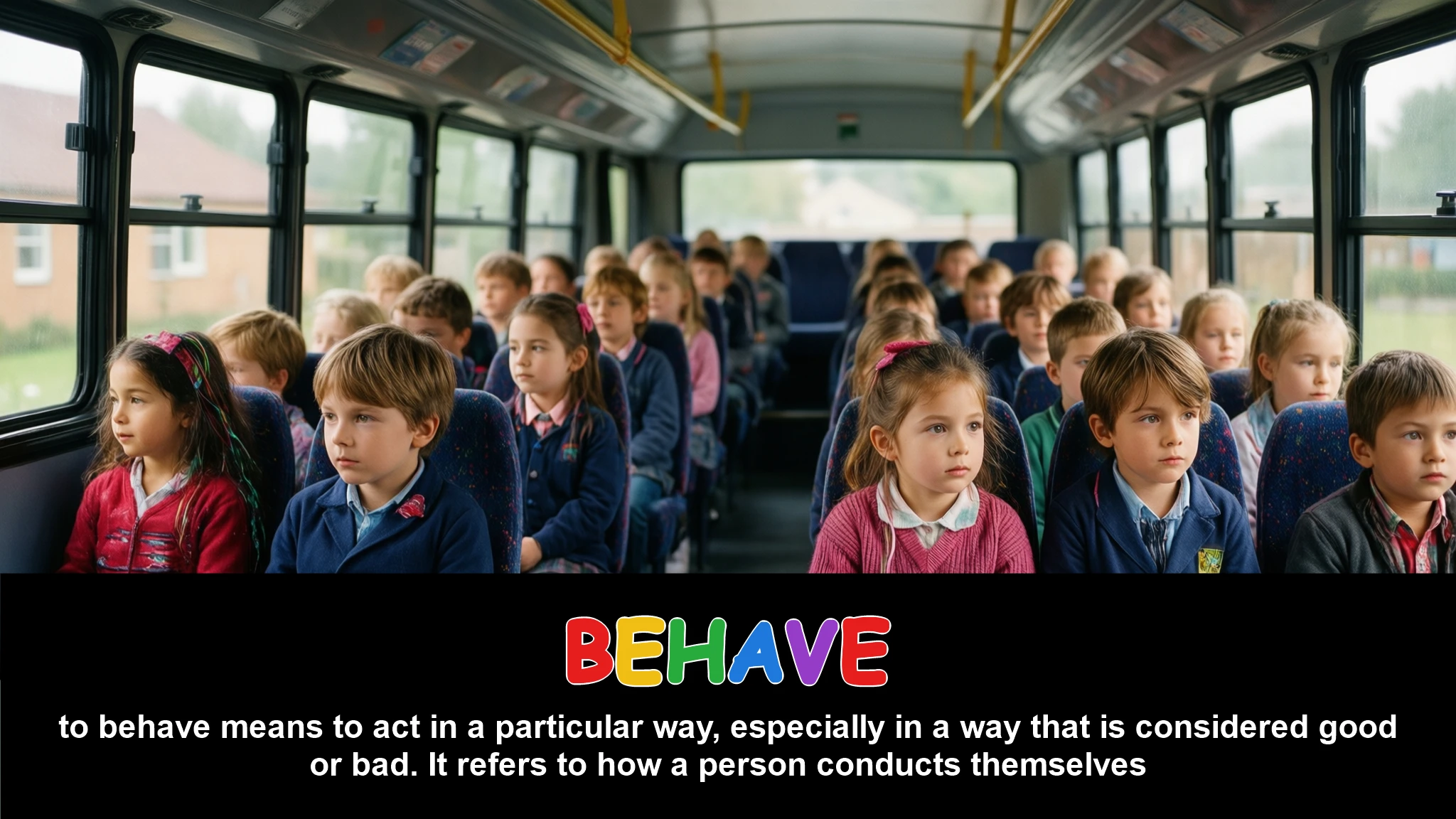 English Illustration for behave